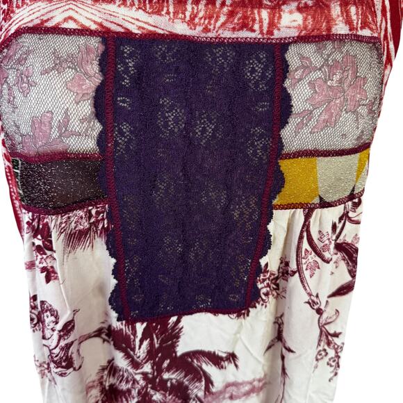 Jean Paul Gaultier Soleil Mixed Media Mesh Panel Lace Detail Dress Size XL - Picture 7 of 12